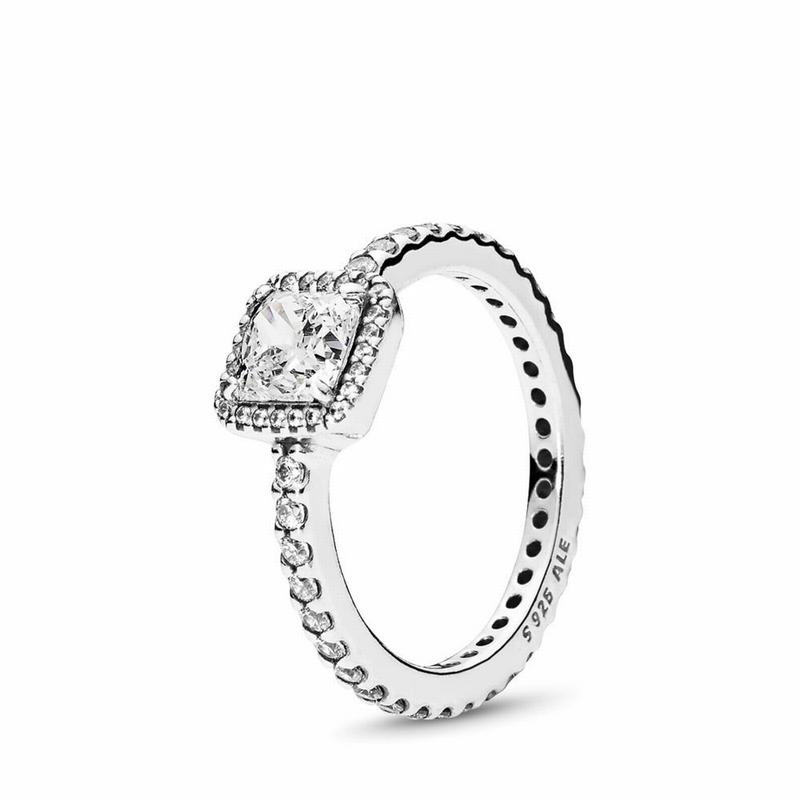 Pandora Square Sparkle Promise Ring Silver Egypt MV4752389